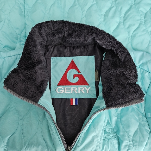 Gerry Quilted Puffer Jacket Blue Long Sleeve Full Zip Lightweight Coat XL - Picture 7 of 10